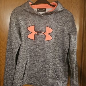 Under Armour Gray and Coral Hoodie